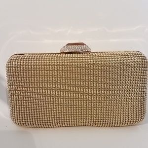 Gold Bead Studded Evening Bag